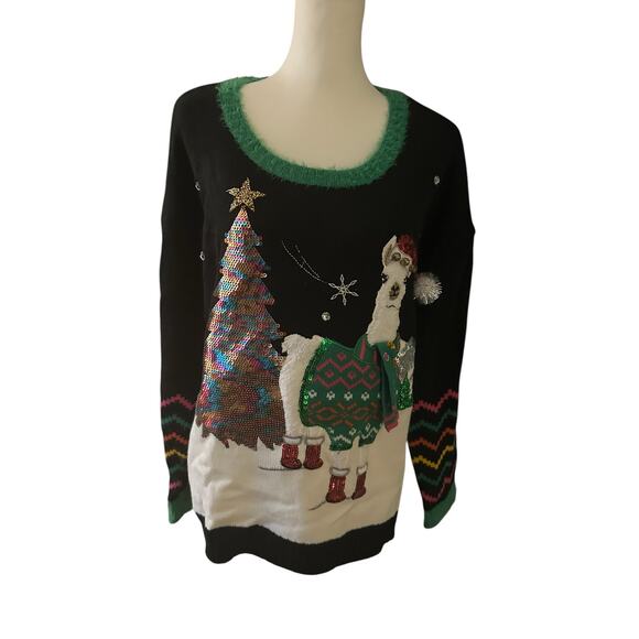 33 Degrees Ugly Christmas Sweater  Alpaca Llama XL - Picture 1 of 3